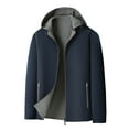 thumbnail image 1 of Mens Hooded Softshell Jackets Waterproof Fleece Lined Windbreaker Spring Lightweight Outdoor Workout Hiking Jacket, 1 of 8