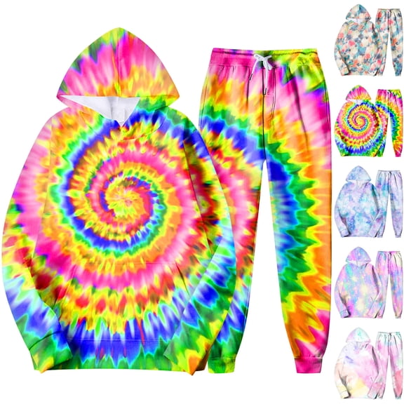 Mens Hooded Sports Tracksuit Unisex Two-Piece Running Set Long Sleeve Pullover Hoodies and Sweatpants, for Winter Training and Casual Wear,Cyan,L