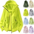 thumbnail image 1 of Mens Hooded Sun Protection Windbreaker Jacket Mask Lightweight Breathable Athletic Coat with Zip Pockets for Fishing Hiking Climbing, Green, XS, 1 of 8