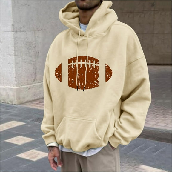 Mens Hooded Sweatshirt Long Sleeve Solid Knitted Hoodie Pullover Sweater Men Casual Fashion Hooded Sweatshirts Round Neck Print Pullover Long Sleeve Tops Sweatshirt