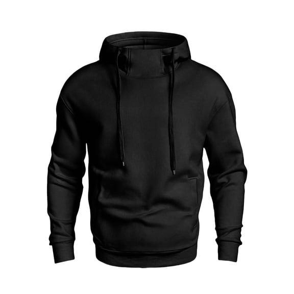 Mens Hooded Sweatshirts Coat Long Sleeve Hoodies with Drawstring & Pockets Athletic Pullover Oversized Drop Shoulder Tops Basic Casual Jacket