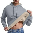 thumbnail image 1 of Mens Hooded Sweatshirts, Men's Heavy Hoodie Sherpa Fleece Lined Pullover Thick Winter Hooded Sweatshirt S-3XL, 1 of 7