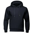 thumbnail image 1 of Mens Hooded Sweatshirts Solid Color Long Sleeve Drawstring Casual Essential Pullover Sweatshirt Tops With Pockets (M, Navy), 1 of 5