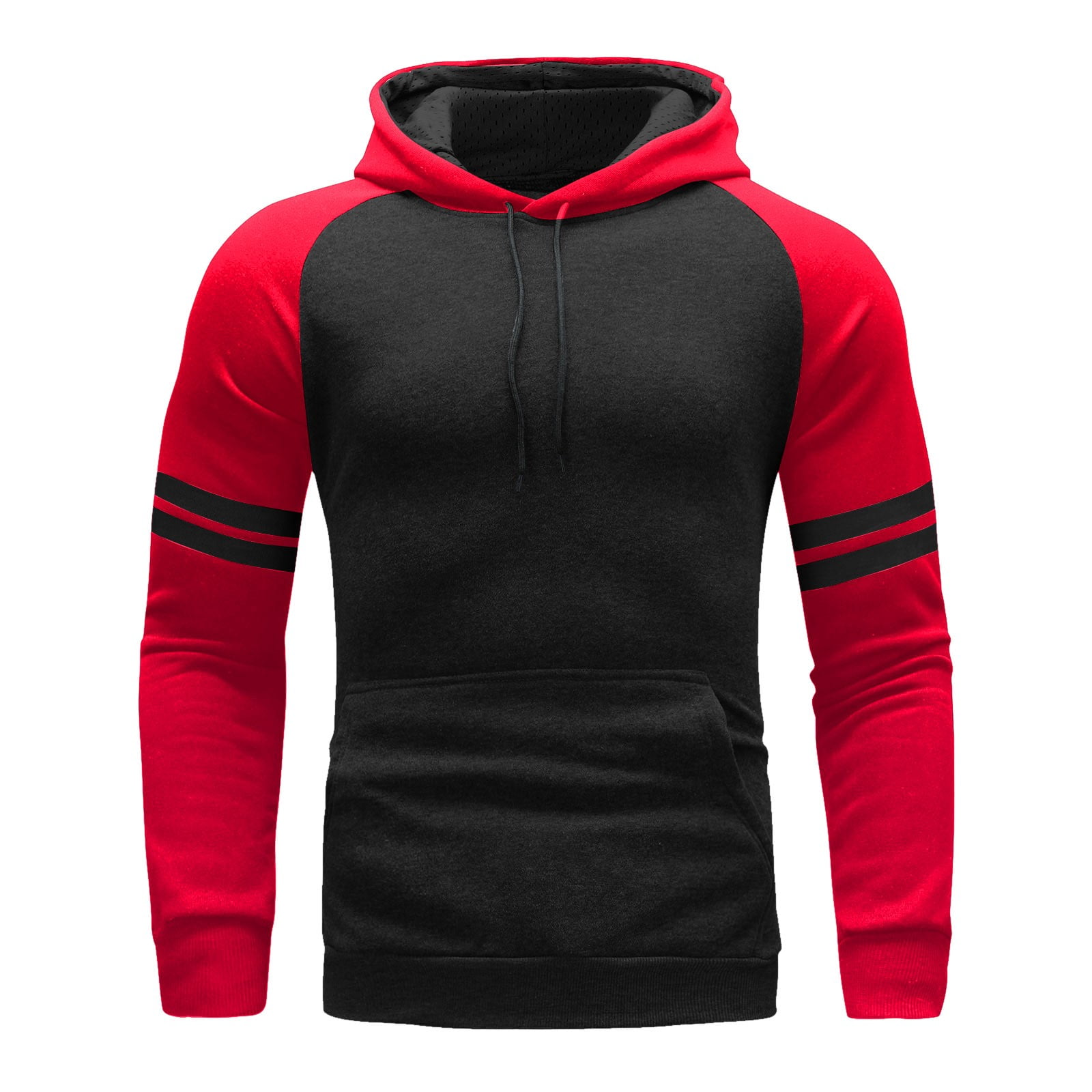 Color block zipper striped hoodie jacket deals