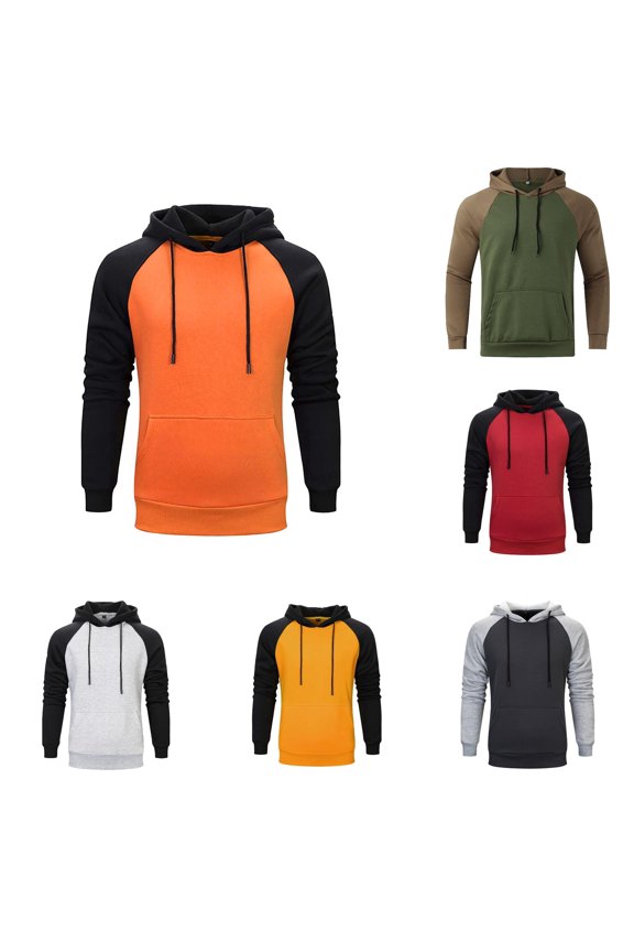 Mens Hoodie European Code Foreign Trade Mens Hooded Couple Hoodie Sweatshirt Medium Hoodies S