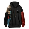 thumbnail image 1 of Mens Hoodie Fall Patchwork Hoodie With Front Pocket Long Sleeve Drawstring Sweatshirts Sweatshirts Men b XL, 1 of 3