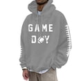 thumbnail image 1 of Mens Hoodie Fall Sweatshirt Football Fans Sports Rugby Player Retro Mens Warm Clothing,GY1,S, 1 of 4