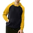 thumbnail image 1 of Mens Hoodie Fall Tops Zipper Splicing Large Size Sweater Mens Work Clothing,Black,L, 1 of 4