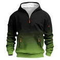 thumbnail image 1 of Mens Hoodie Gradient Patchwork Color Pullover Zipper Long Sleeve Has Pocket Hoodless Sweatshirt for Men, 1 of 5