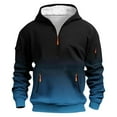 thumbnail image 1 of Mens Hoodie Gradient Patchwork Color Pullover Zipper Long Sleeve Has Pocket Hoodless Sweatshirt for Men, 1 of 5