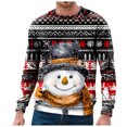 thumbnail image 1 of Mens Hoodie Men's Fashion Casual Loose Christmas Snowman Print Neck Comfortable Hoodless Thing 1 And Thing 2 Sweatshirts Mens Sweat Shirts with Hood Crop Sweater Men Sweatshirt without Hoo Orange 5XL, 1 of 4
