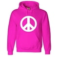 thumbnail image 1 of Mens Hoodie Pink Peace Sign Sweatshirt, 1 of 1