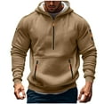 thumbnail image 1 of Mens Hoodie Plus Size Hoodie Solid Color Pullover Zipper Long Sleeve Has Pocket Large Size Hooded Sweatshirt for Men, 1 of 5