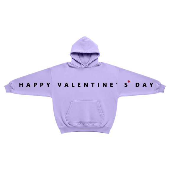Mens Hoodie Pullover Couple'S Matching Letter Print Mens Workout Clothing,Purple,XL