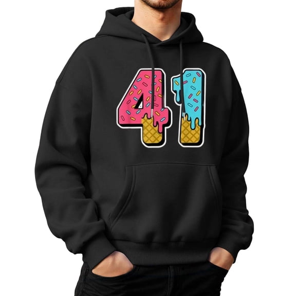 Mens Hoodie Pullover Unisex Graphic Print Comfort Design and Sweaters for Men,Black,4XL
