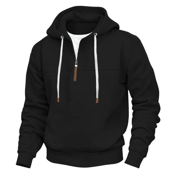 Mens Hoodie Qiggri Men's Fashion Hoodies Pullover Casual Sweatshirt Drawstring Quarter Zip Hoodie