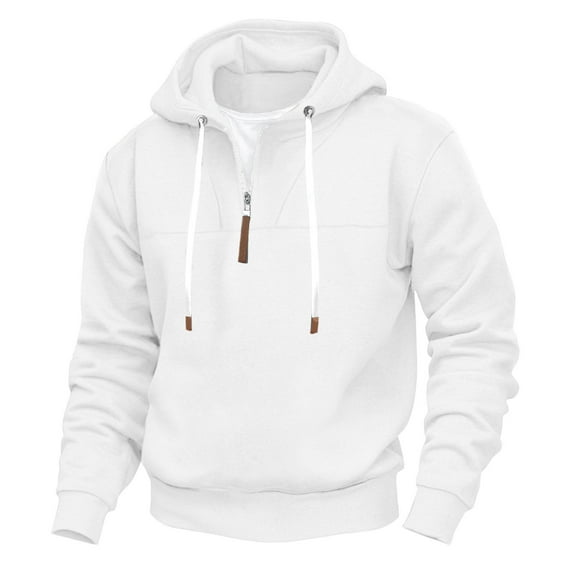 Mens Hoodie Qiggri Men's Fashion Hoodies Pullover Casual Sweatshirt Drawstring Quarter Zip Hoodie