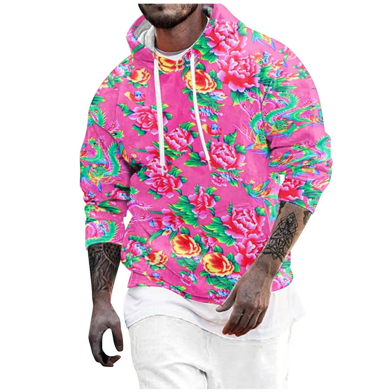 Floral mens hoodie online