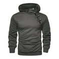 thumbnail image 1 of Mens Hoodie Zip up Tactical Sweatshirt Men's Combat Solid Pullover Sweater Elastic Utility Training Running Thermal Round Collar Lightweight Work Hooded Top Loose Casual Streetwear, 1 of 4