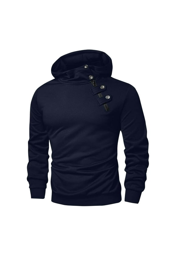 Mens Hoodie Zip up Tactical Sweatshirt Men's Combat Solid Pullover Sweater Elastic Utility Training Running Thermal Round Collar Lightweight Work Hooded Top Loose Casual Streetwear