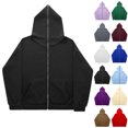 thumbnail image 1 of Mens Hoodie Zip up Solid Color Long Sleeved Casual Fashionable Outdoor Workout Hoodie, 1 of 6