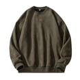 thumbnail image 1 of Mens Hoodie and Winter Vintage Loose Trend Heavy Suede Crewneck Sweatshirt, 1 of 7