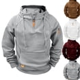 thumbnail image 1 of Mens Hoodies 1/4 Zip up Lightweight Raglan Long Sleeve Hooded Sweatshirts with 3 Pockets Workout Hiking Drawstring Solid Casual Pullover, 1 of 5