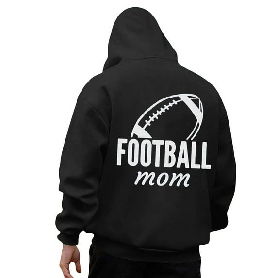 Mens Hoodies Casual Football Game Theme Print Loose Pullover Long Sleeve Hooded Sweatshirt Comfortable Warm Fall Winter Daily Wear Mens Sweatshirts Black XXL