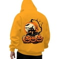 thumbnail image 1 of Mens Hoodies Casual Halloween Pumpkin Print Long Sleeve Hooded Sweatshirt Pullover Soft Loose Fall Winter Outdoor Activities Mens Sweatshirts Orange S, 1 of 4