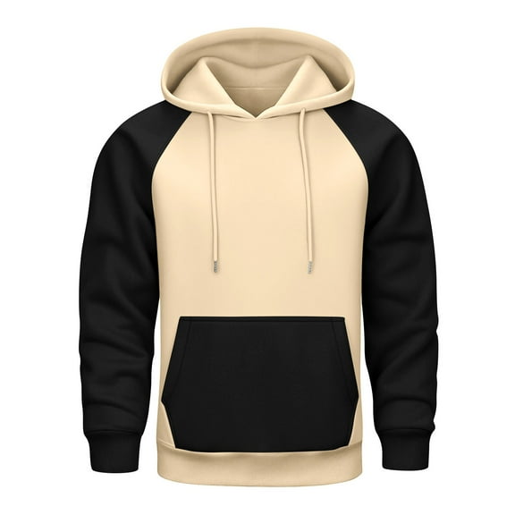 Mens Hoodies,Color Block Hoodie Casual Sportswear Stylish Comfortable Pullover for Fall Outdoor Activities,Mens Hoodies,02 Light Yellow,S
