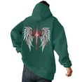 thumbnail image 1 of Mens Hoodies Comfort Hoodie Winter Angel Wing Print Casual Pullover Hoodie Soft Lined Sweatshirt Cozy Streetwear Top With Front Pocket for Outdoor, 1 of 4