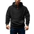 thumbnail image 1 of Mens Hoodies Fleece Lined Sweatshirts with Pockets and Zipper Long Sleeve Loose Pullover Thermal Warm Solid Athletic Workout Hiking Hoodie & Sweatshirt, 1 of 7