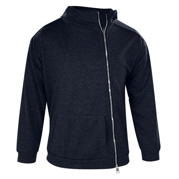 Mens Hoodies with Front Pocket Long Sleeve Side Zip Up Sweatshirts Jackets Solid Color Slim Mock Neck Comfort Relaxed Athletic Workout Outerwear Coats