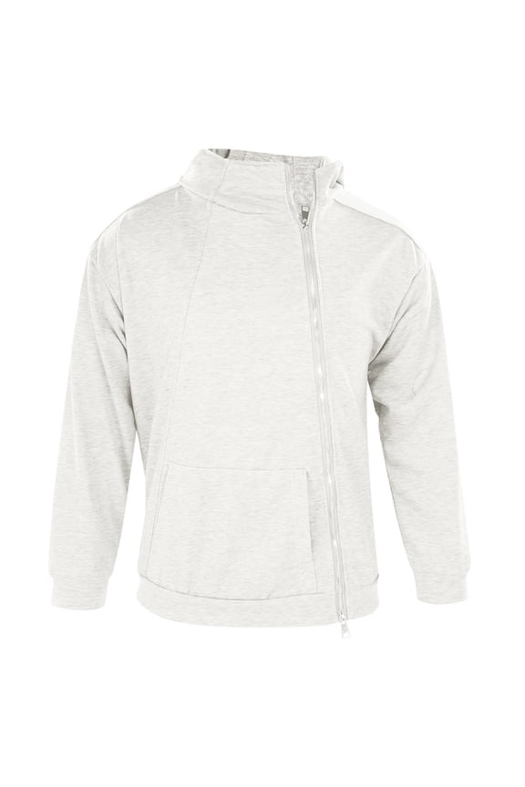 Mens Hoodies with Front Pocket Long Sleeve Side Zip Up Sweatshirts Jackets Solid Color Slim Mock Neck Comfort Relaxed Athletic Workout Outerwear Coats