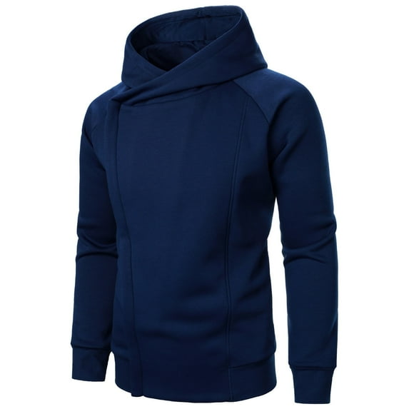 Mens Hoodies Long Sleeve Side Zip Up Sweatshirts Jackets Boys Casual Solid Color Slim Comfort Going Out Athletic Workout Outerwear Coats