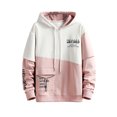 thumbnail image 1 of Mens Hoodies Long Sleeves With Pocket Paneled Contrast Track Sweatshirt Fashion Print Hoodies for Men, 1 of 3