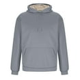 thumbnail image 1 of Mens Hoodies Male Autumn And Winter Hooded Warm And Comfortable Thick Wool Velvet Bottoming Sweatshirt Long Soft Hoodie for Men Thick Hoodie for Men Sweat Shirts Zip Sweatshirts Sweatshirt You Gray S, 1 of 8