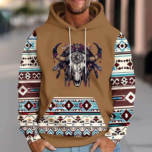 Mens Hoodies Maple Vintage Print Hooded Sweatshirt Fleece Pullover Sweatshirts Long Sleeve Men's Loose Long Sleeve Hooded Printed Sweatshirt With Drop Shoulder Sleeves with Pocket