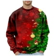 thumbnail image 1 of Mens Hoodies Mens Christmas Plus Size Hoodless Pullovers Fashion Sweatshirts Holiday Logo Print Clothing Tops Hop Oversized Sweatshirts Striped Tape Sweatshirt Apparel T Bohemian Jackets Men Ho Red M, 1 of 5