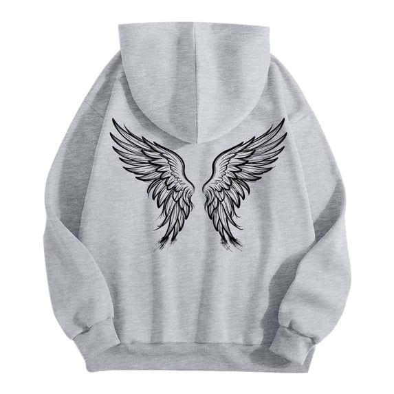 Mens Hoodies Mens Clothing Unisex Hooded Sweatshirt With Angel Print for Winter