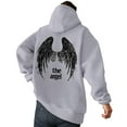 thumbnail image 1 of Mens Hoodies Mens Hoodies Pullover Winter Angel Print Casual Pullover Hoodie Lined Warm Soft Comfortable Streetwear Sweatshirt for Daily Wear, 1 of 4