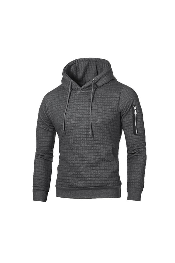 Mens Hoodies Plain Waffle Pullover Hoodie Athletic Sweatshirt Lightweight Casual Long Sleeve Sport Hoodie Plus Size Workout Running Hoody Sweater Hooded Top Outdoor Sportswear