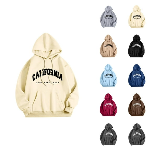 Mens Hoodies Pullover 2025 California Los Angeles Hoodie Long Sleeve Graphic Hoodie with Pockets Hooded Sweatshirt