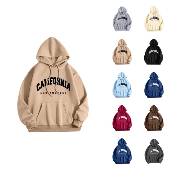 Mens Hoodies Pullover 2025 California Los Angeles Hoodie Long Sleeve Graphic Hoodie with Pockets Hooded Sweatshirt