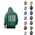 thumbnail image 1 of Mens Hoodies Pullover 2025 Fall Winter Long Sleeve Faith Over Fear Christian Hoodie with Pockets Hooded Sweatshirt, 1 of 6