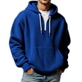 thumbnail image 1 of Mens Hoodies Pullover Casaul Long Sleeve Drawstring Waffle Knit Hooded Sweatshirt with Pocket For Everyday Wear And Outdoor Activities, 1 of 4