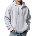 thumbnail image 1 of Mens Hoodies Pullover Casaul Long Sleeve Drawstring Waffle Knit Hooded Sweatshirt with Pocket For Everyday Wear And Outdoor Activities, 1 of 4