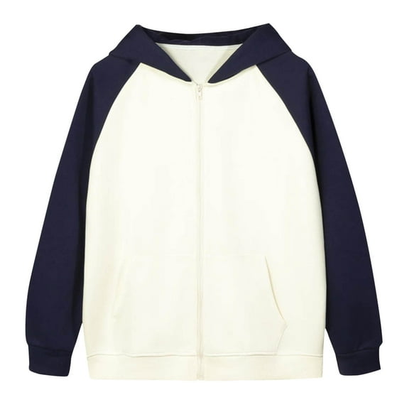 Mens Hoodies Pullover Color Block Cotton Long Sleeve Sweatshirt Tops with Pocket Beige XXXXXL