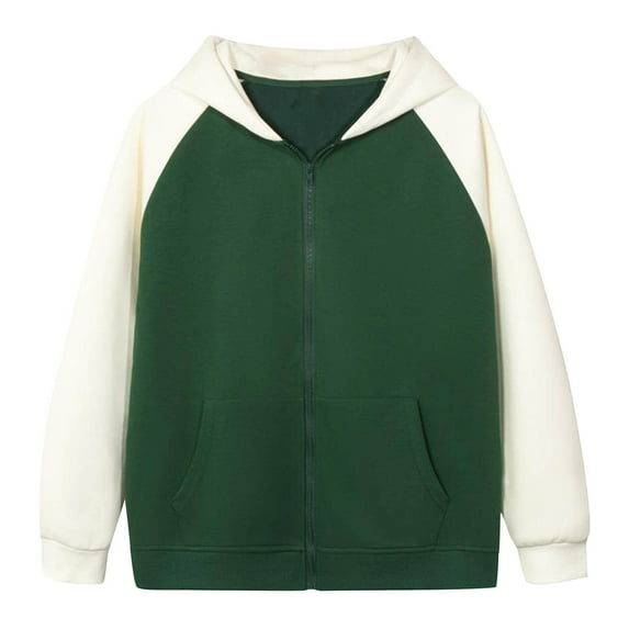 Mens Hoodies Pullover Color Block Cotton Long Sleeve Sweatshirt Tops with Pocket Green XXXXXL