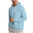 thumbnail image 1 of Mens Hoodies Pullover Cotton Long Sleeve Hooded Sweatshirt with Pockets for Men Oversized Solid Color Top Hood (Sky Blue S), 1 of 5
